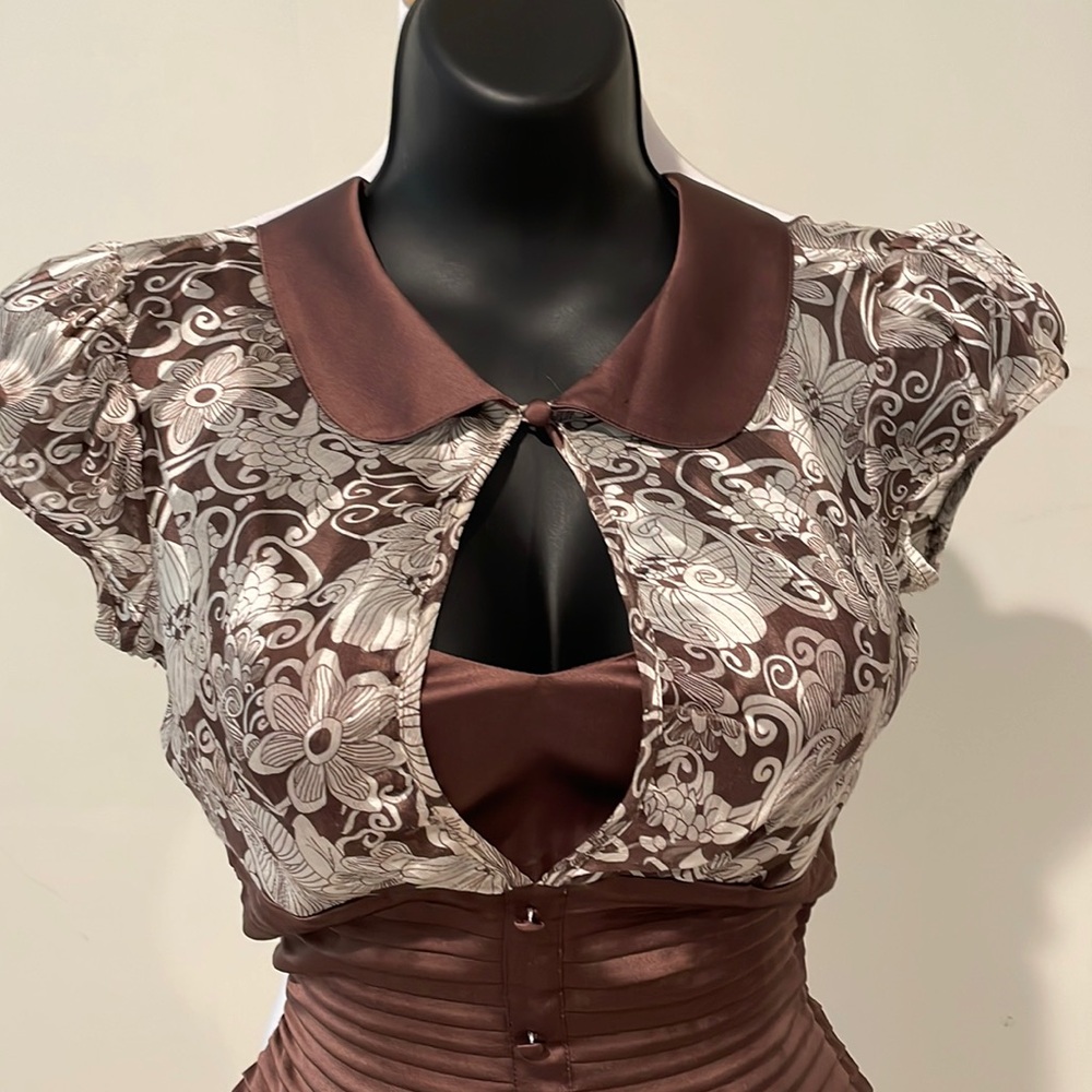 Y2K Puffed Sleeve Peter Pan Collar fitted Blouse